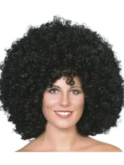 Afro Paryk Sort XL