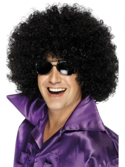 Afro Paryk Sort XL