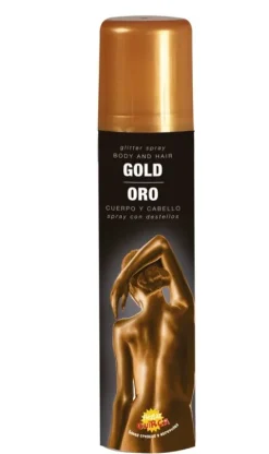 Ansigt og kropsspray i guld glitter