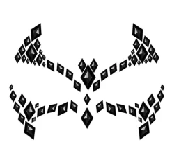 Ansigts dekoration Sort