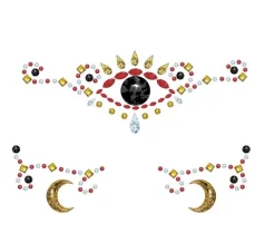Ansigtssten med øje og måner