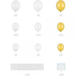 Ballonbue Hjerte i hvid-guld