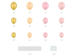 Ballonbue Hjerte i rosa-guld