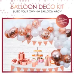 Ballonbue Rosegold-hvid