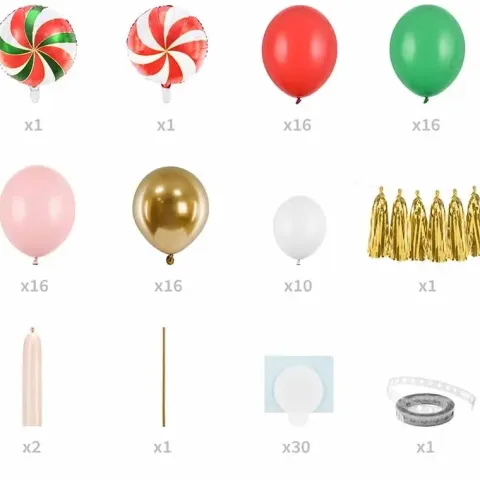 Ballonbue sæt i julefarver