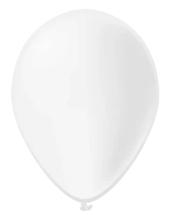 Ballon ø 30 cm, 10 stk. Hvid