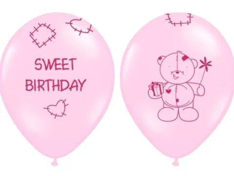 Balloner til Fødselsdag i lyserød - sweet birthday