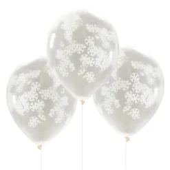 Balloner - transparente med snefnug