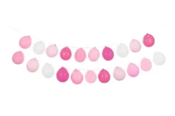 Ballon guirlande sæt i hvid og pink