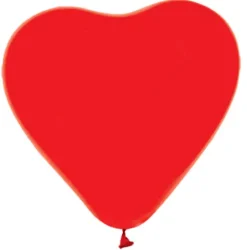 Ballon Hjerter i Rød 6 stk