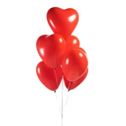 Ballon Hjerter i Rød 6 stk
