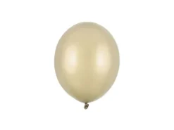 Ballon i 12cm metallic mat guld - 100stk