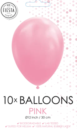 Ballon Lyserød, 10 stk