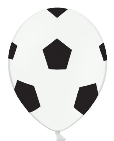 Ballon med Fodbold 30 cm, 6 stk.