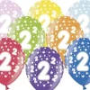 Ballon Metallic ø 30 cm med 2 tal, 6 stk