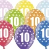 Ballon Metallic ø 30 cm med 10 tal , 6 stk