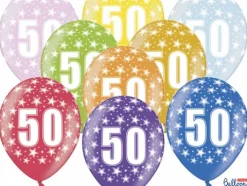 Ballon Metallic ø 30 cm med 50 tal , 6 stk