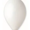 Ballon Metallic Hvid, 10 stk.