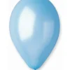 Ballon Metallic lyseblå, 10 stk.