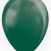 Ballon Metallic mørkegrøn, 10 stk.
