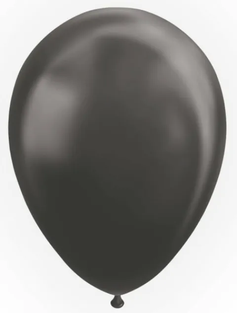 Ballon metallic sort 10 stk