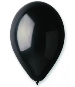 Ballon Metallic Sort, 10 stk.