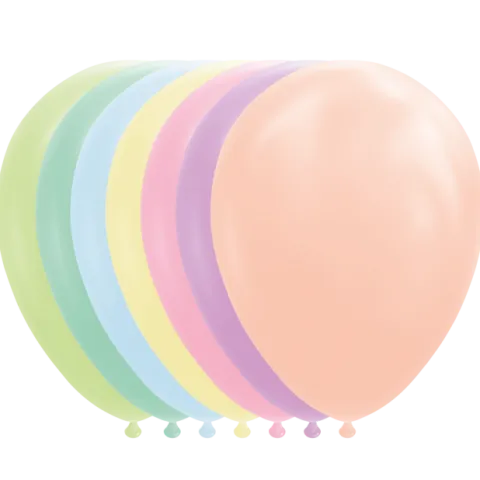 Ballon MULTI PASTEL ø30 10 stk