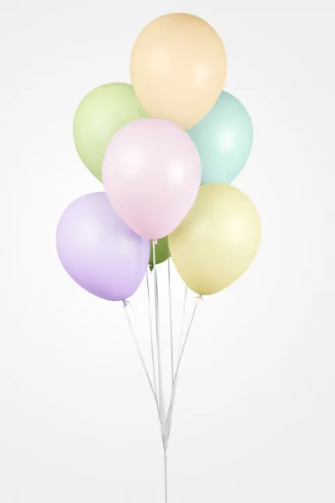 Ballon MULTI PASTEL ø30 10 stk