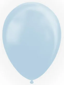 Ballon perlemor lyseblå 10 stk.