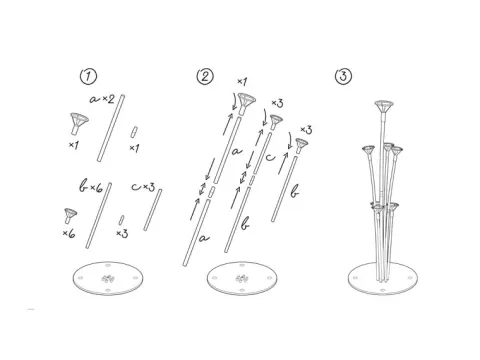 Ballonstander, 72 cm