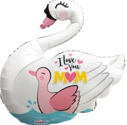 Ballon Svane "I love you Mom"