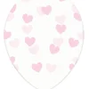 Ballon transparent med lyserøde hjerter