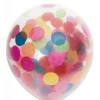 Ballon transparent med stor multi konfetti