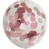Ballon transparent m.rund konfetti Rosegold