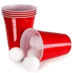 Beer Pong Sæt 50 kopper med 4 bolde
