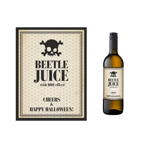 Beetle Juice flaske etiketter
