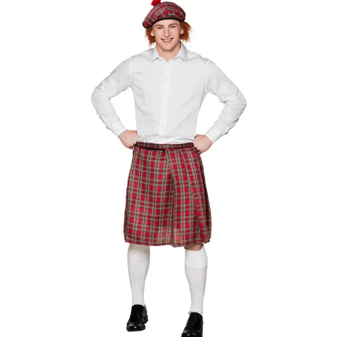 Beret Mr Tartan rød