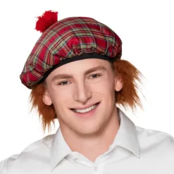 Beret Mr Tartan rød