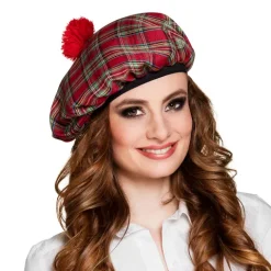 Beret Tartan red