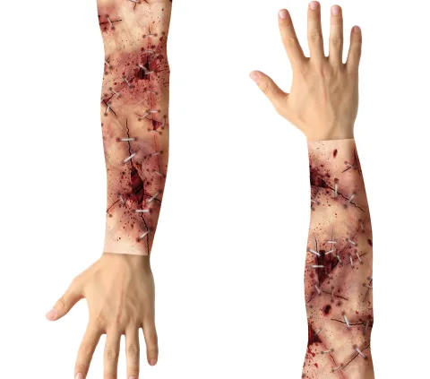 Blodig arm sleeve -stitched effect