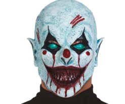 Blodig smilende klovn maske i latex