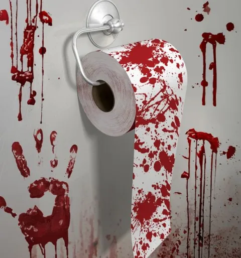 Blodig toiletpapir