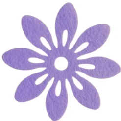 Blomster i filt 12cm i diameter
