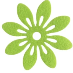 Blomster i filt 12cm i diameter