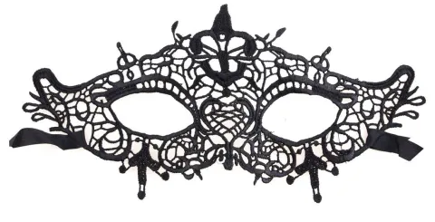 Blonde maske i sort