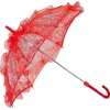 Blonde parasol i rød