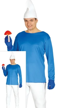 Blå Smølfe Kostume
