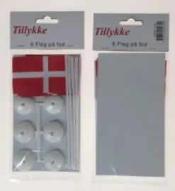 Bordflag på fod 6 stk