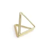 Bordkortsholder "Triangles" i guldmetal