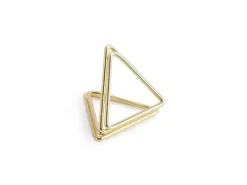 Bordkortsholder "Triangles" i guldmetal
